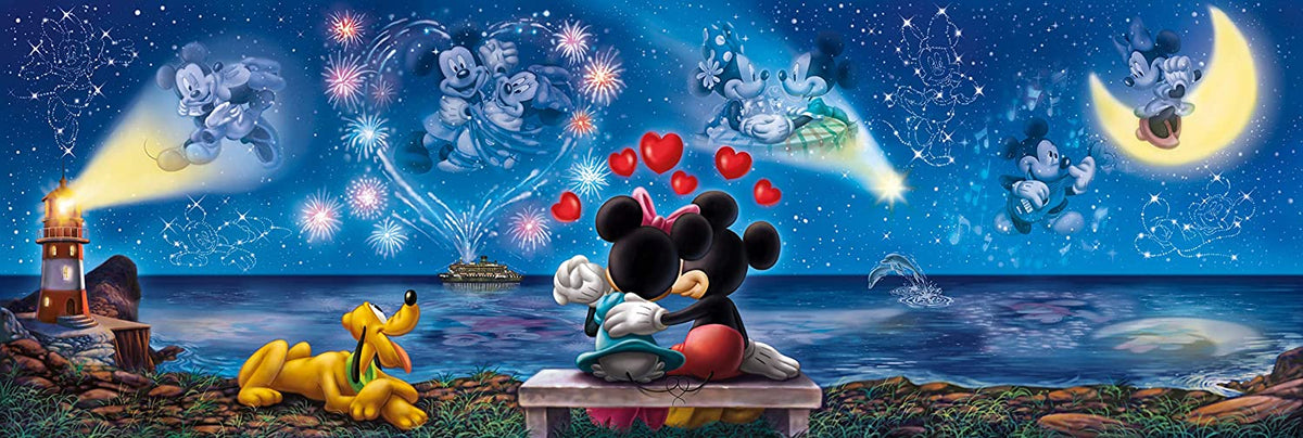 Clementoni Panorama Disney Mickey & Minnie 1000 Piece Jigsaw Puzzle
