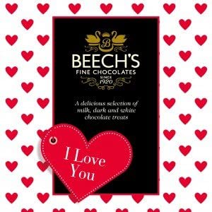 Luxury Valentine's, Birthday's, Anniversaries Beech's Fine Chocolate I Love You Assortment : - A Romantic Chocolate Selection of, Milk, White and Dark Selection of Chocolate Cream, Pralines and Truffles. :- A Small reminder of Your Love For Some One : -