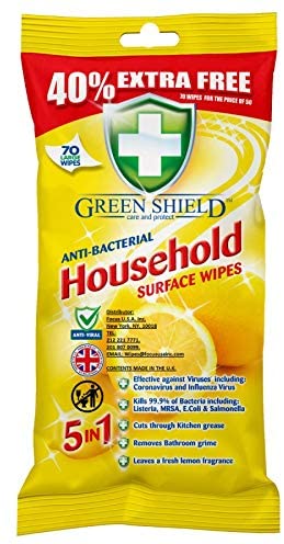 GREENSHIELD ANTIBAC Household Surface Wipes Multi Options