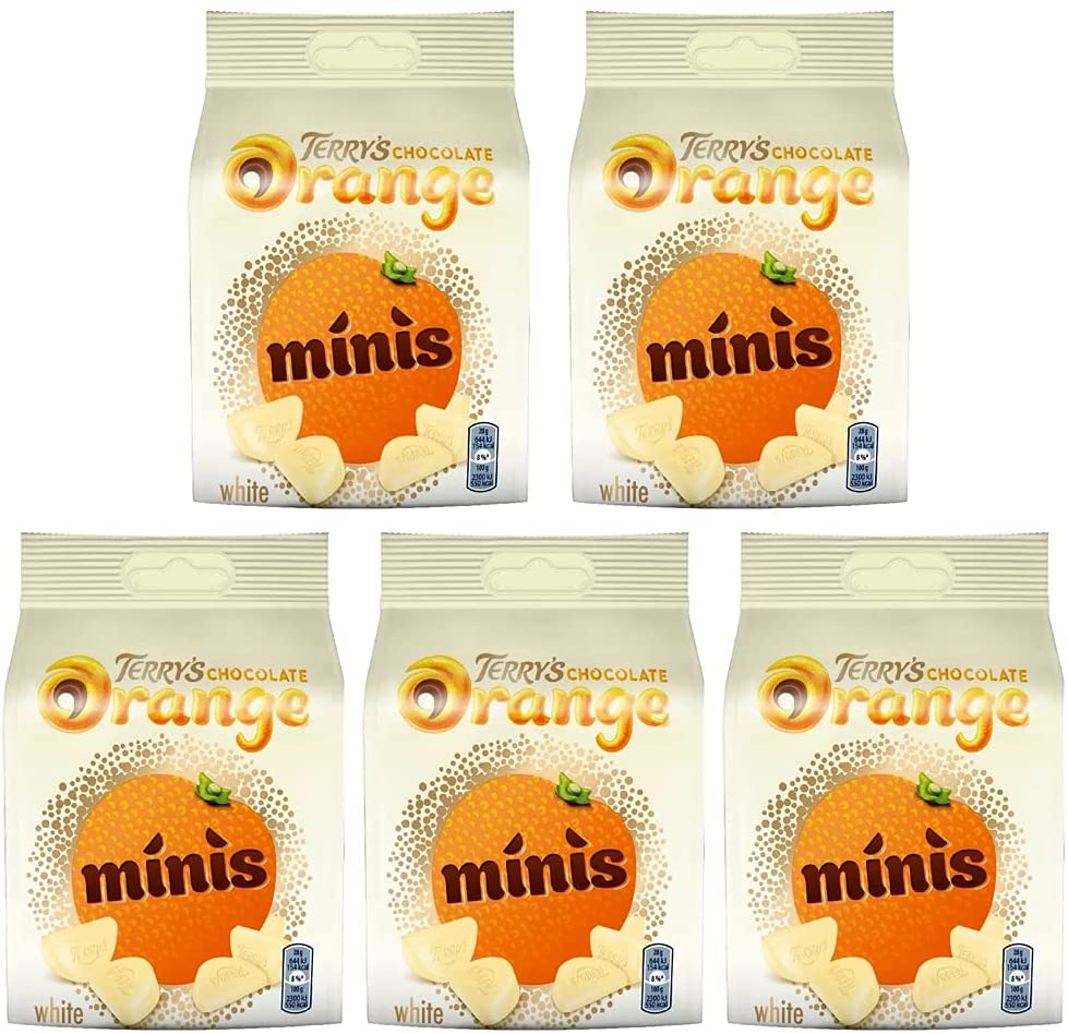 TERRY'S White Chocolate Orange MINIS Pouch 5 x 140g