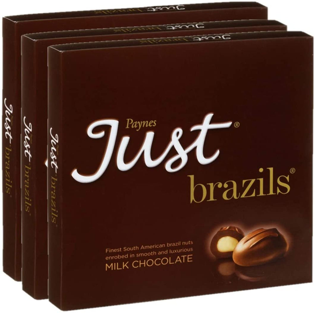 Paynes Just Brazils Milk Chocolate, 180g (Pack of 3)