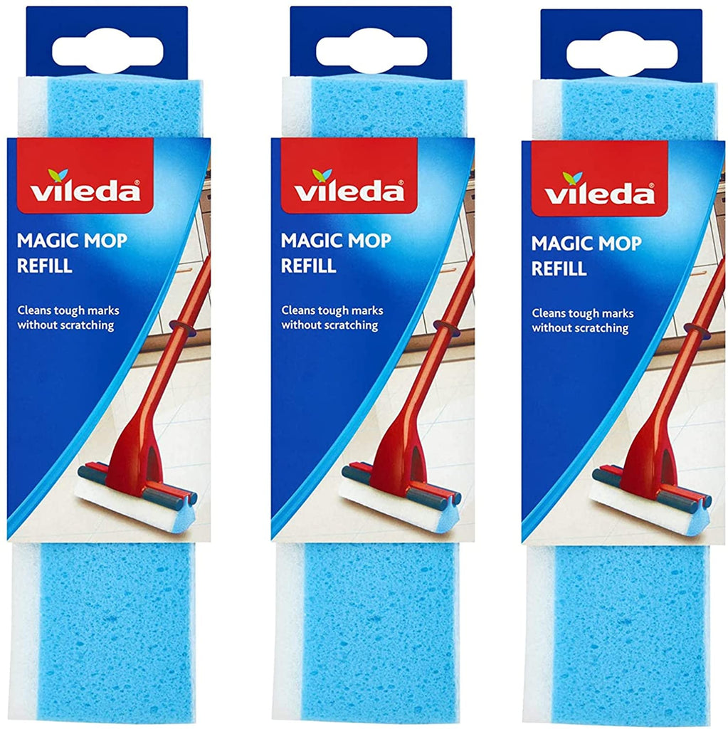 Vileda Magic Mop Angled Head Refill Pack of 3 - 096511 X 3 – Bella&Co.uk