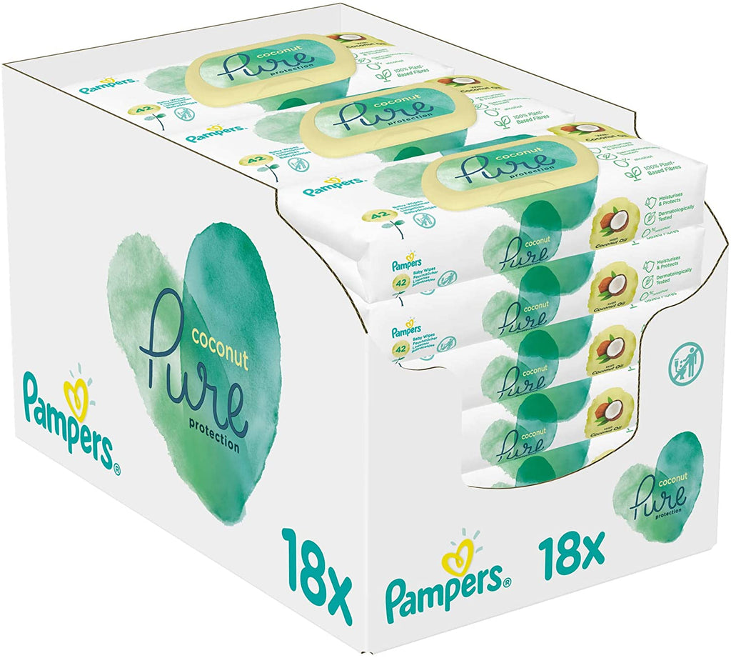 Pampers Coconut Pure Wet Wipes