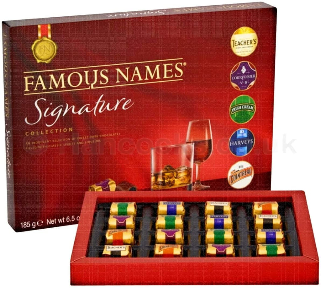 Elizabeth Shaw Famous Names Collection (Signature and Whisky Liqueur Chocolates) 185g
