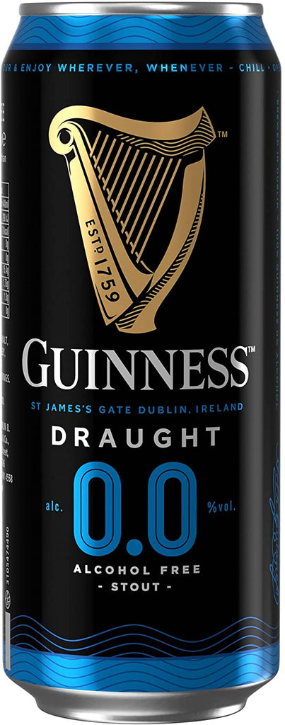 Guinness Draught 0.0 Alcohol Free Stout 24 x 440ml