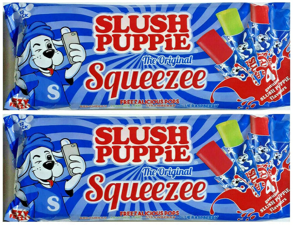 Slush Puppie The Original Squeezee - Pack of 2 (Total of 24 x Freeze Pops 50ml)