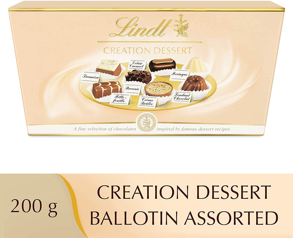 Lindt Creation Dessert Ballotin Assorted Chocolate Box - 19 Pralines, –  Bella&Co.uk